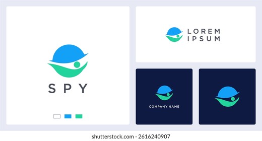 Abstract Eye spy logo design template