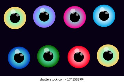 Abstract eye symbols pattern design