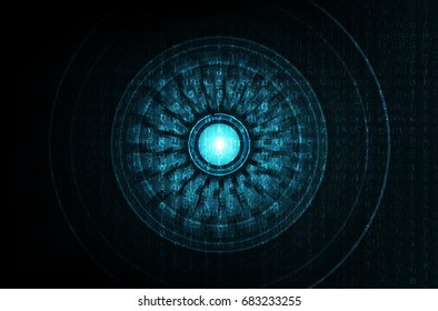 Abstract eye technology communicate background, vector illustration 