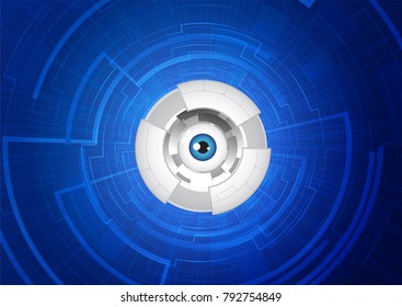 abstract eye technology communication concept.
