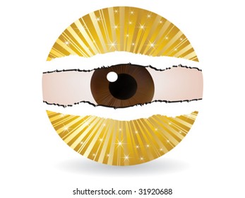 ilustración de vector ocular abstracto