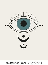 Abstract eye. Vector illustration isolated on white background. Logo, icon or print