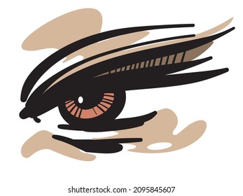 Abstract eye. View, vector drawing