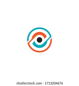 abstract eye view, vector symbol design