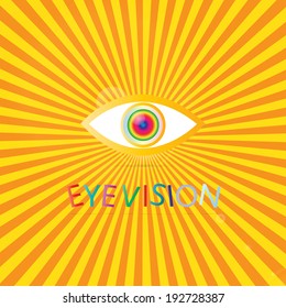 abstract eye vision icon vector illustrator