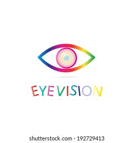 abstract eye vision icon vector illustrator