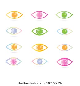 abstract eye vision icon vector illustrator