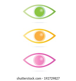 abstract eye vision icon vector illustrator