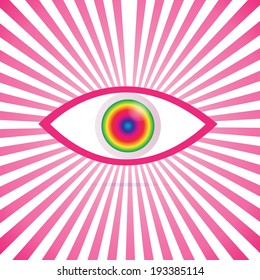 abstract eye vision icon vector illustrator