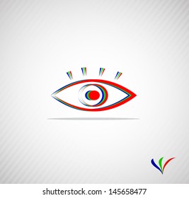 abstract eye for your design with a place for the text