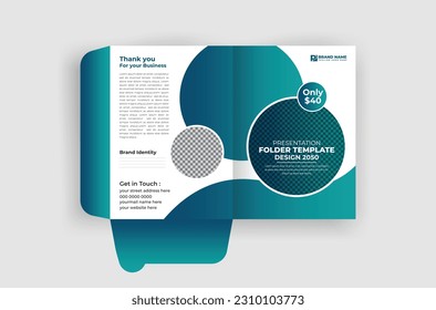 Abstract eye-catching presentation folder design template and modern layout