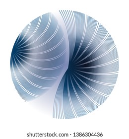 abstract eye-lashes bubble in blue shades on white
