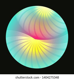 abstract eye-lashes bubble in pop light on black