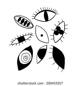 Abstract eyes background.