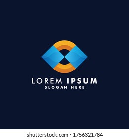 abstract eyes logo template design vector illustration