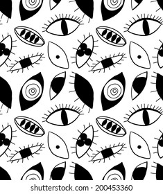 Abstract eyes seamless pattern.