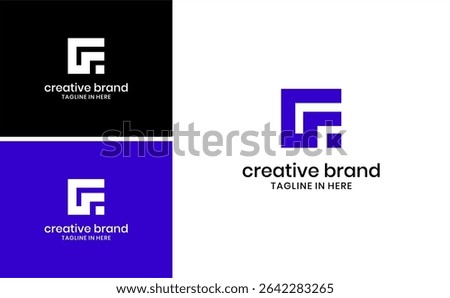 Abstract F FF Letter Logo Icon with Geometric Emblem and Modern Design Vector for Luxury Business Brand Identity Digital Company and Professional Corporate Template