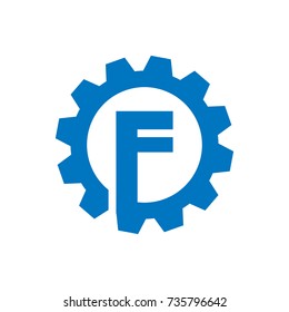 Abstract F Gear Engineering Logo