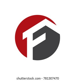 Abstract F Home Logo Vector