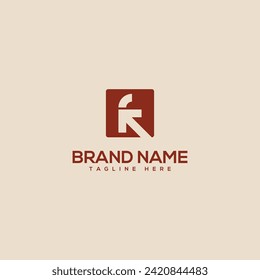 Abstract F letter arrow vector icon logo element.