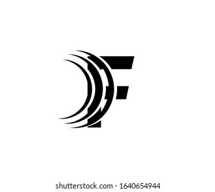 Abstract F Letter Logo, Perfect for Technology  and Automotive Concept.