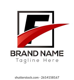 Abstract F letter modern initial lettermarks logo design	
