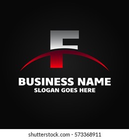 Abstract F letter vector logo icon template