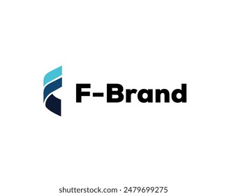 abstract F modern tech initial logo icon symbol design template illustration inspiration