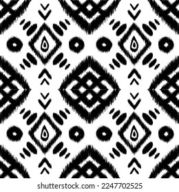 Abstract fabric black and white pattern