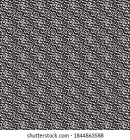 Abstract fabric, with a coarse appearance, like a sackcloth. Decorative textured background. Monochrome graphics.