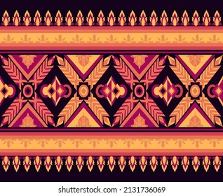 Abstract fabric designs from geometric shapes, flowers and fiery flames.