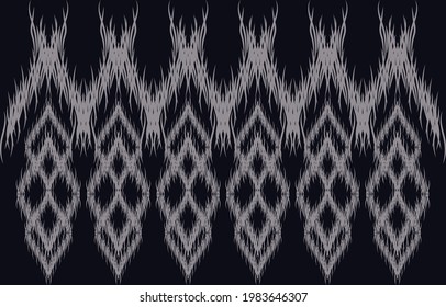 Abstract fabric ikat ethnic element seamless pattern design for print,bedsheets,background or wallpaper. vector illustration