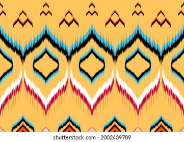 Abstract, Fabric Morocco, geometric ethnic pattern seamless flower color oriental. Background, Design for fabric, curtain, carpet, wallpaper, clothing, wrapping, Batik, vector illustration ,carpet.