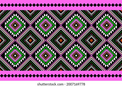 Abstract, fabric morocco, geometric ethnic pattern seamless flower color oriental. Background, Design for fabric, curtain, carpet, wallpaper, clothing, wrapping, Batik, vector illustration ,carpet.