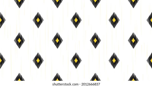 Abstract, Fabric Morocco, geometric ethnic pattern seamless flower color oriental. Background, Design for fabric, curtain, carpet, wallpaper, clothing, wrapping, Batik, vector illustration ,carpet.