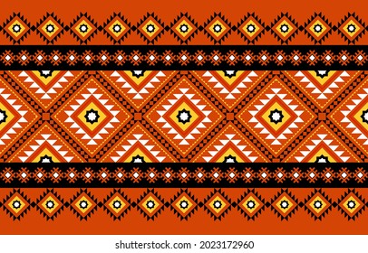 Abstract, fabric morocco, geometric ethnic pattern seamless flower color oriental. Background, Design for fabric, curtain, carpet, wallpaper, clothing, wrapping, Batik, vector illustration ,carpet.