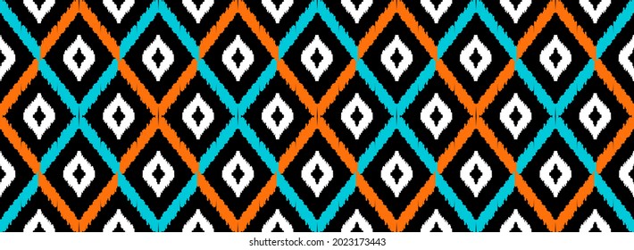 Abstract, fabric morocco, geometric ethnic pattern seamless flower color oriental. Background, Design for fabric, curtain, carpet, wallpaper, clothing, wrapping, Batik, vector illustration ,carpet.