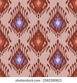 Abstract, Fabric Morocco, geometric ethnic pattern seamless flower color oriental. Background, Design for fabric, curtain, carpet, wallpaper, clothing, wrapping, Batik, vector illustration ,carpet.