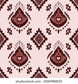 Abstract, Fabric Morocco, geometric ethnic pattern seamless flower color oriental. Background, Design for fabric, curtain, carpet, wallpaper, clothing, wrapping, Batik, vector illustration ,carpet.