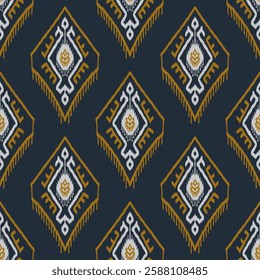 Abstract, Fabric Morocco, geometric ethnic pattern seamless flower color oriental. Background, Design for fabric, curtain, carpet, wallpaper, clothing, wrapping, Batik, vector illustration.