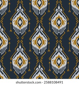 Abstract, Fabric Morocco, geometric ethnic pattern seamless flower color oriental. Background, Design for fabric, curtain, carpet, wallpaper, clothing, wrapping, Batik, vector illustration.