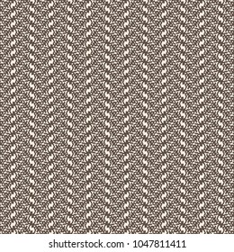Abstract fabric with striped pattern and chevron style texture. Monochrome graphics. Vector illustration.