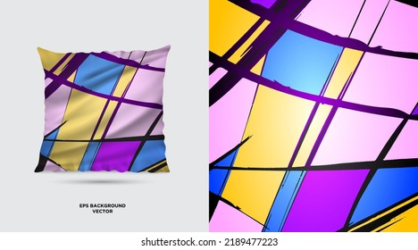 Abstract Fabric textile pattern design template vector. Fantastic Fabric Painting Designs For Pillow Covers vector