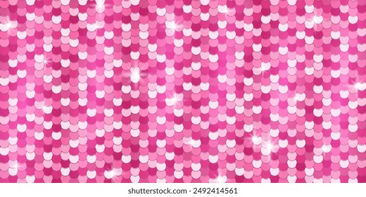 Abstract fabric texture background with pink metallic sequins
