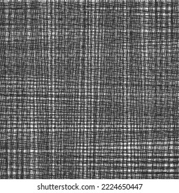 Abstract fabric texture. Distressed plaid or tartan cloth. Graphics in black and white. Seamless pattern.