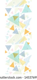 Abstract fabric triangles vertical seamless pattern background