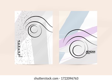 Abstract face art one line continuous drawing. Woman fashion logo portrait. Free hand sketch. Minimal poster or print mock up with shadow overlay. Contemporary trendy card or flyer design template.