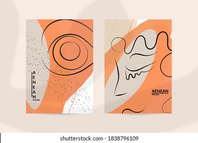 Abstrakte Gesichtskunst eine Linie kontinuierliches Zeichnen. Frauenmodelogo-Portrait. Kostenlose Handskizze. Minimales Poster oder Druckmuster mit Schattenüberlagerung. Zeitgenössische Design-Vorlage für die Karte oder den Flyer.