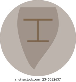 Abstract face in beige, vector
