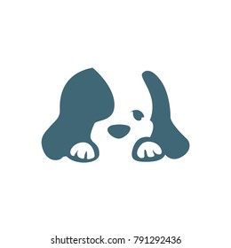 abstract face dog logo